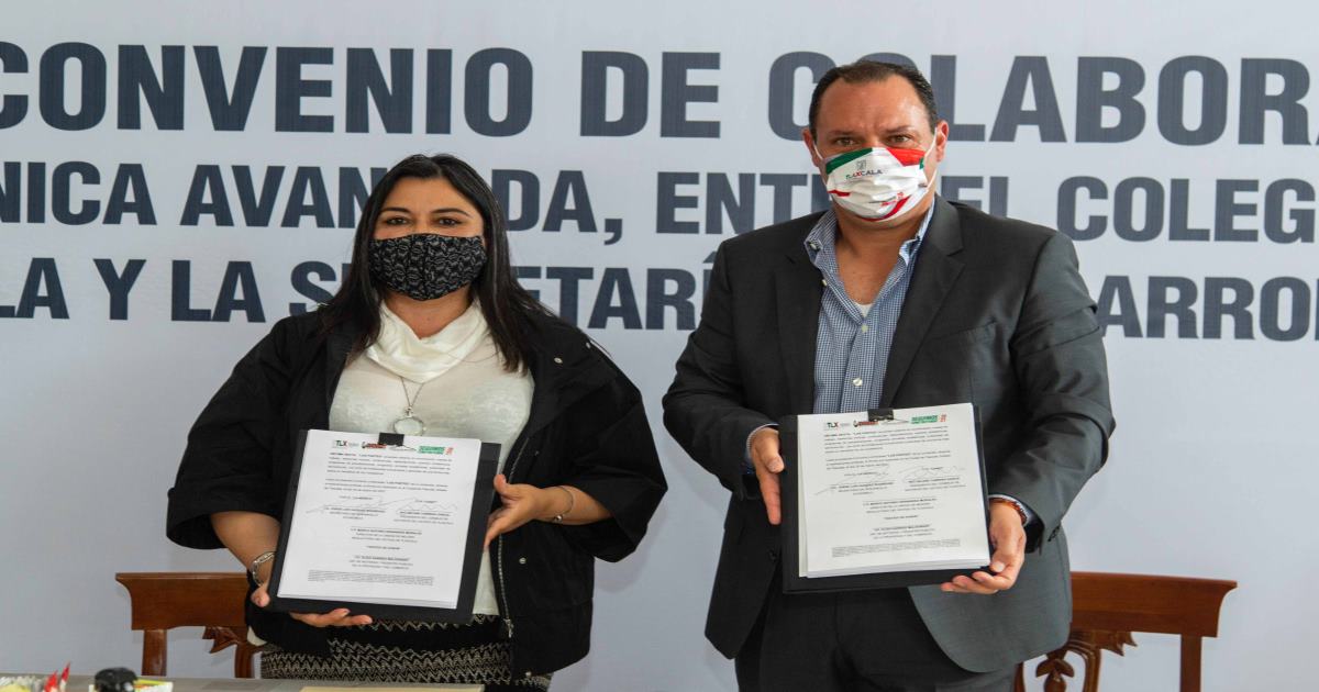 Signan SEDECO y Colegio de Notarios del estado de Tlaxcala convenio para implementar firma electrónica