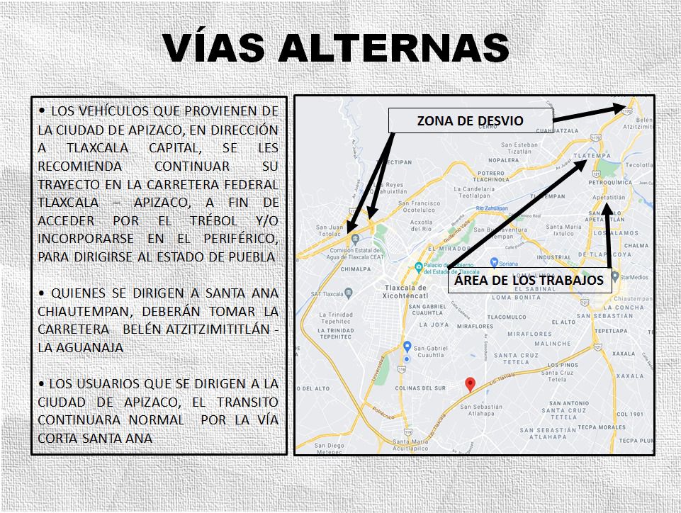 SECODUVI, SSC y CEPC recomiendan tomar vías alternas en el viaducto San Pablo-Apetatitlán del 17 al 19 de mayo
