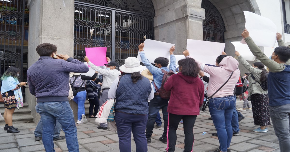 Protestan por edificación de cuartel de la GN en Huiloapan