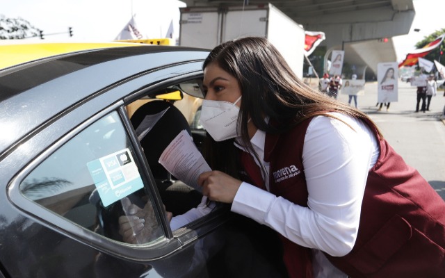Pide Claudia Rivera al IEE que se vigilen los gastos de campaña de los otros candidatos