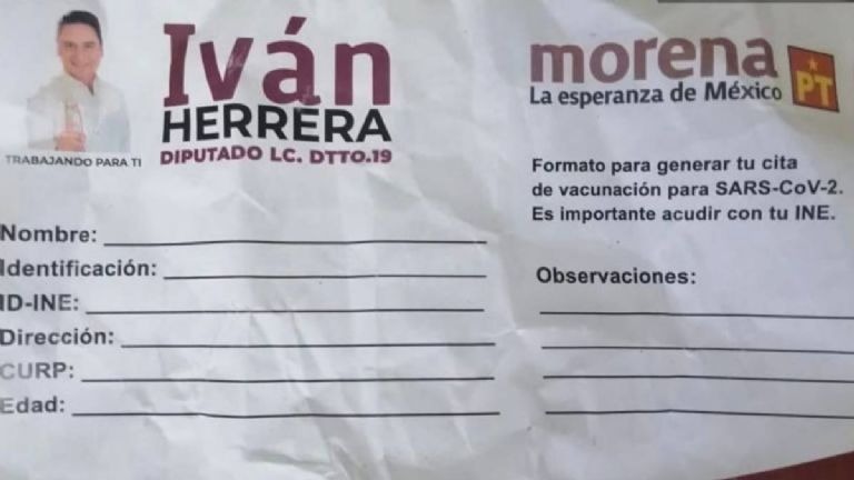 Formato para condicionar la vacuna contra el Covid es campaña negra, afirma Iván Herrera
