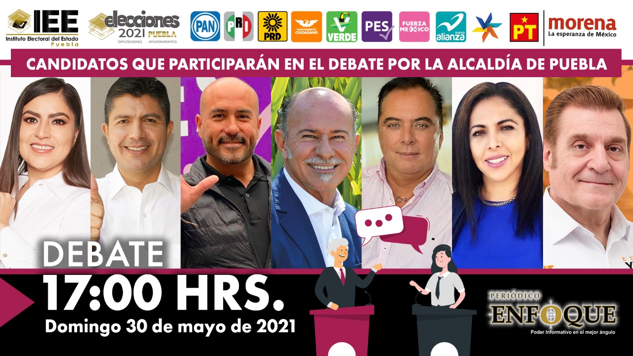 En debate del IEE participarán siete de ocho candidatos a la alcaldía de Puebla 