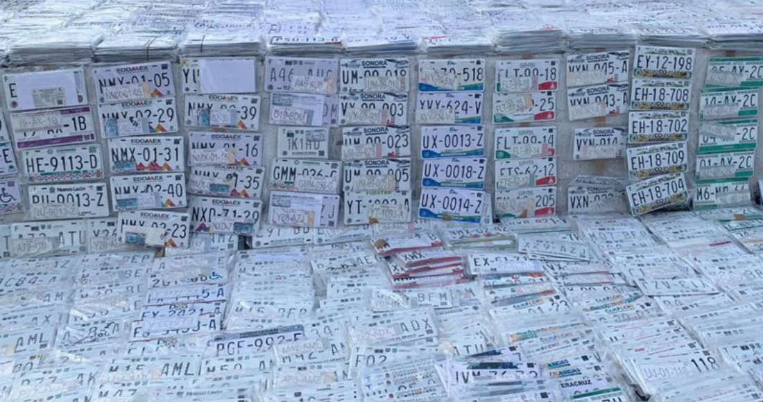 La SSC decomisó más de 5 mil placas falsas en 4 operativos en CdMx