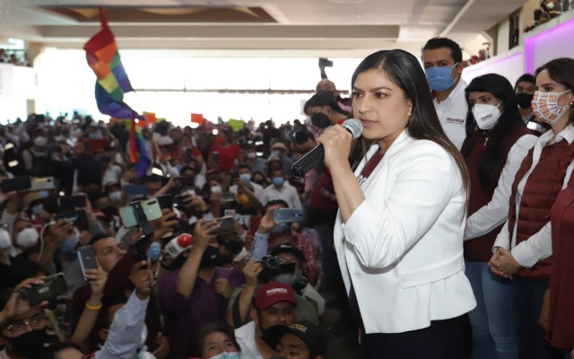 Afirma Claudia Rivera que aceptará los resultados de las elecciones
