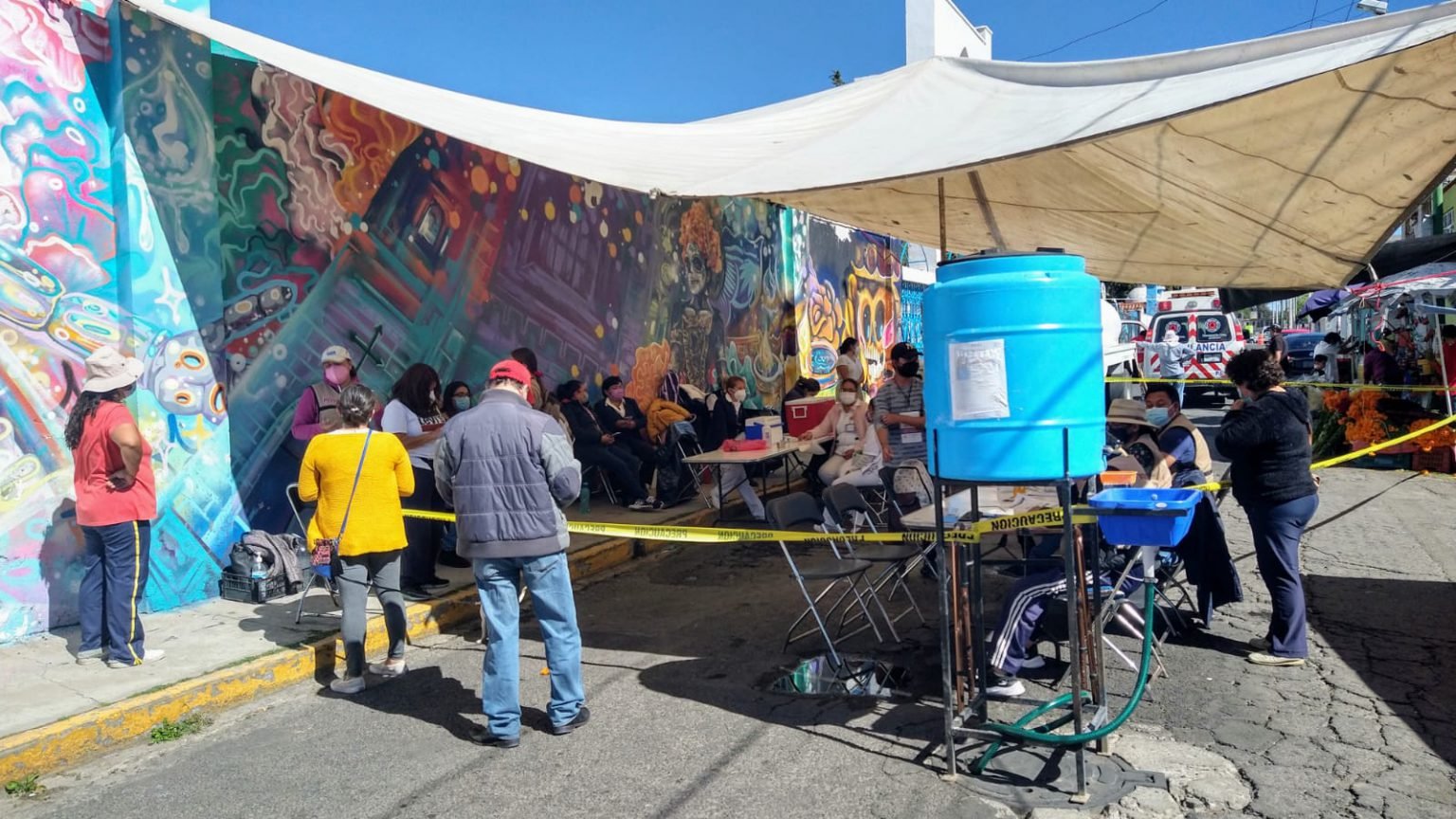 Aplican protocolos sanitarios en panteones de Tlaxcala