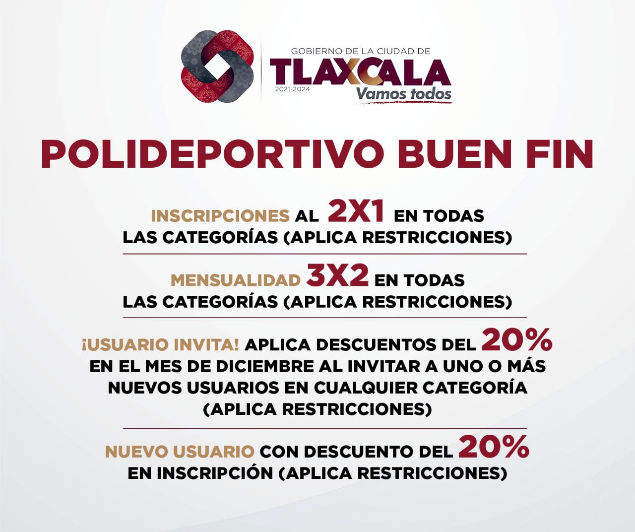 Ofrece Ayuntamiento de Tlaxcala batería de descuentos por el “Buen fin”