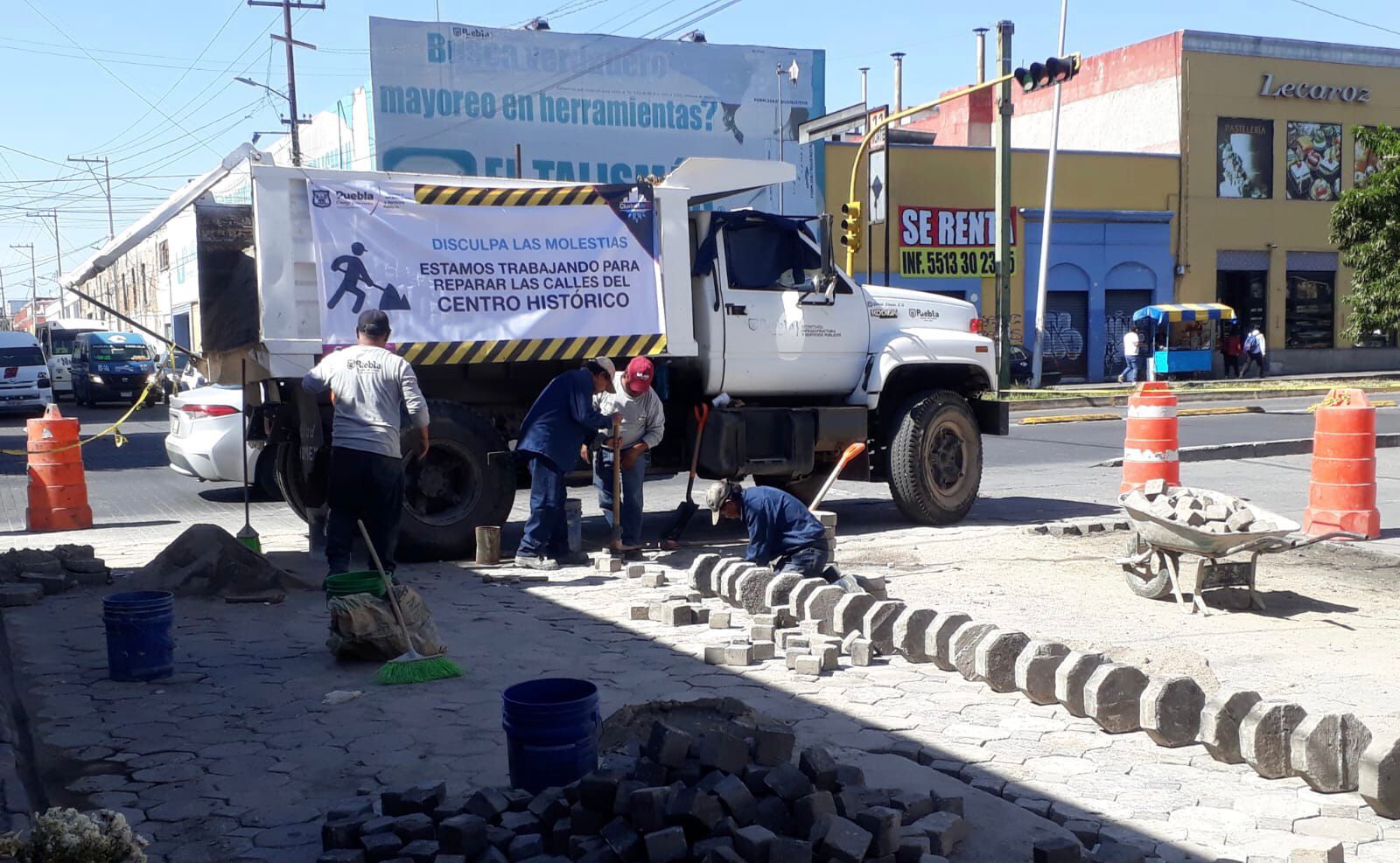 Reinician trabajos de relaminación en calles del Centro Histórico