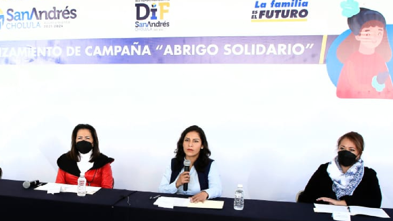 Presentan en San Andrés Cholula la campaña “Abrigo Solidario”