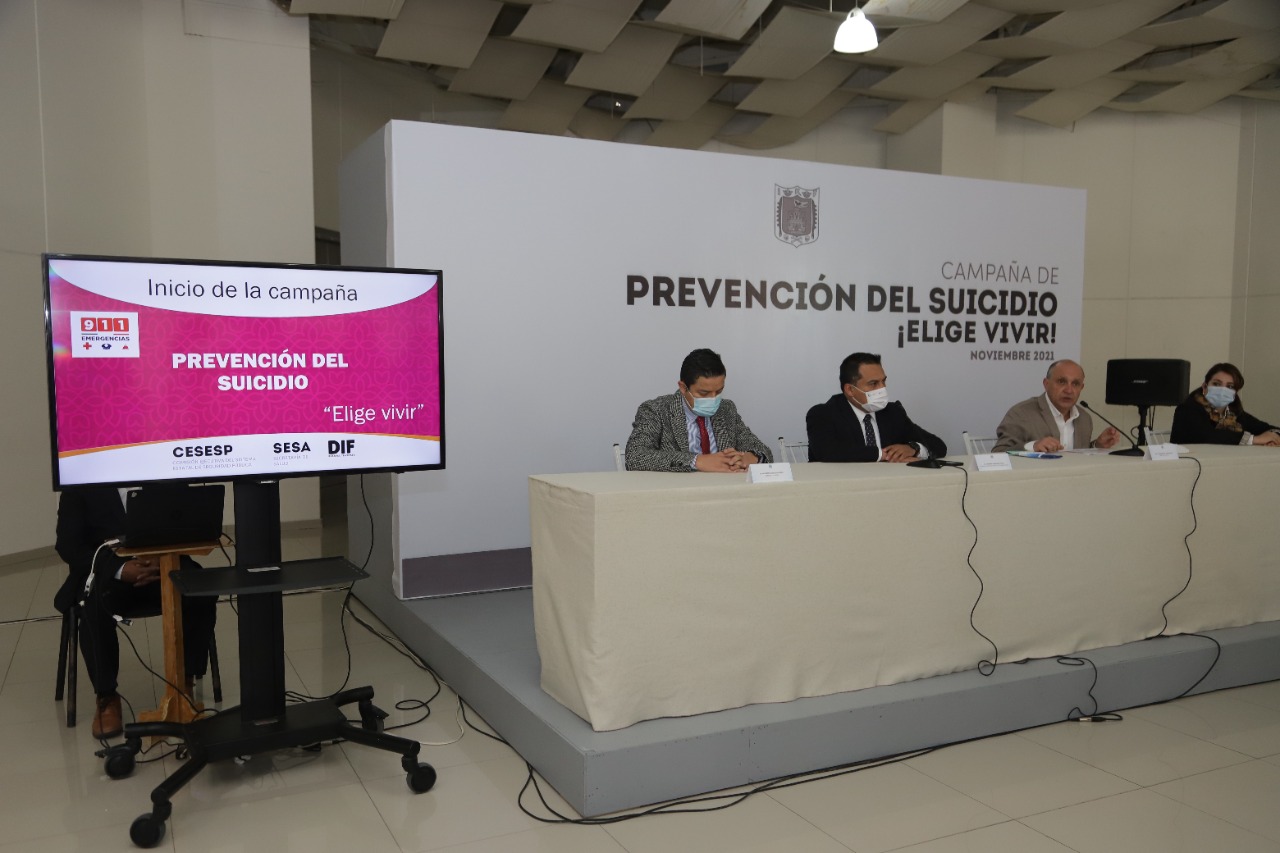 Autoridades estatales presentaron la campaña de prevención del suicidio ¡elige vivir!