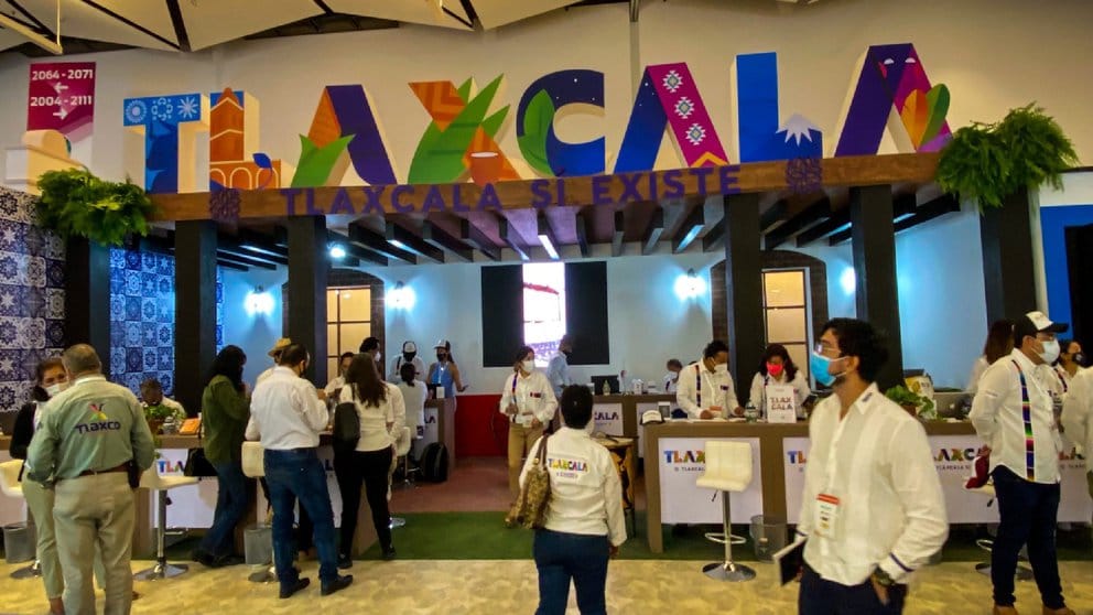 Se mofan de Tlaxcala en Tianguis turístico 2021 