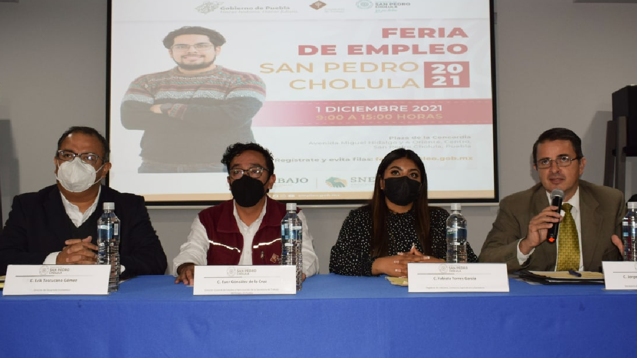 Presentan la Feria del Empleo de San Pedro Cholula
