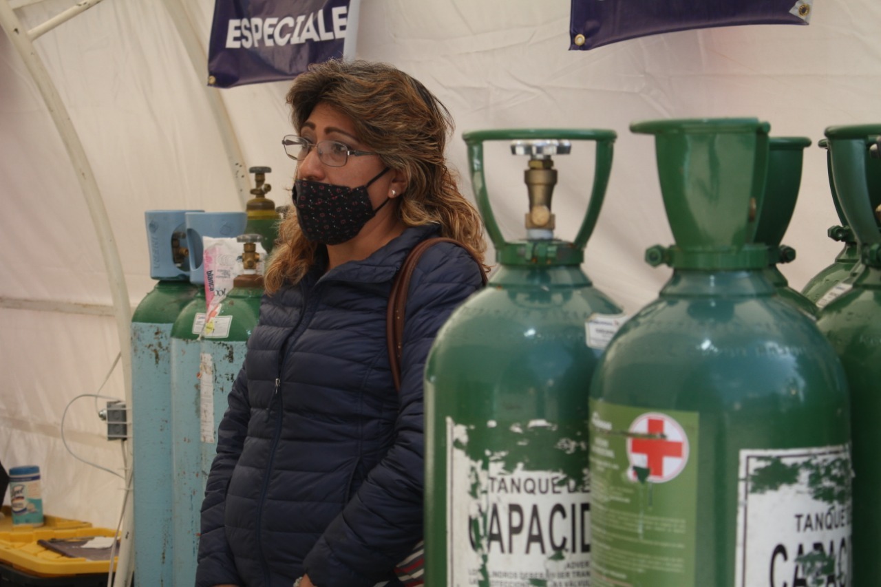 Kioscos atienden dos mil 280 servicios de recarga de oxígeno gratuito a enfermos de Covid-19