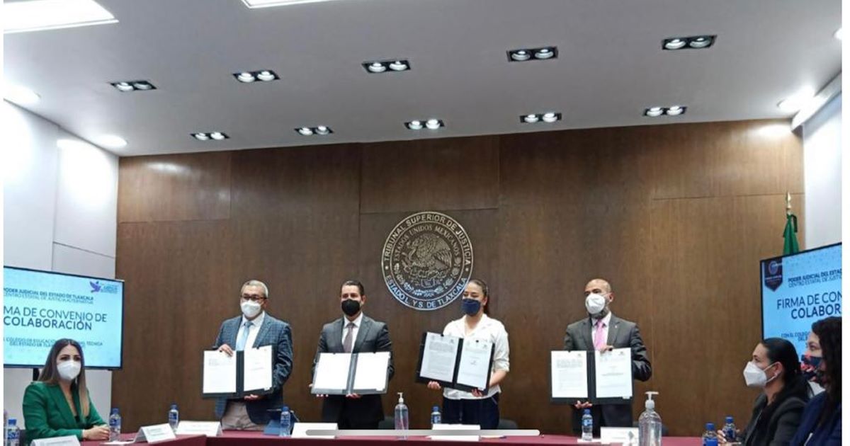 Conalep Tlaxcala establece el primer convenio de colaboración con el poder judicial en el país