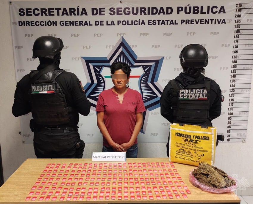Por segunda vez detienen a "La Flaca" narcomenudista de la ciudad de Puebla