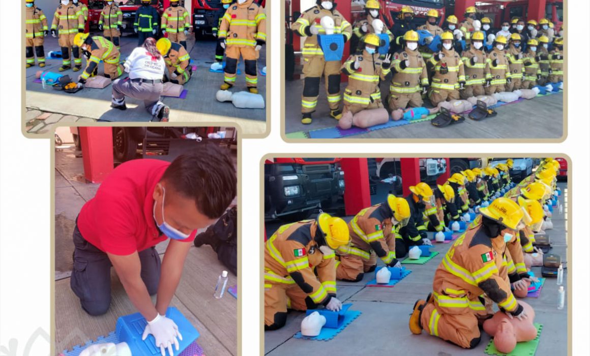 CES capacita a bomberos en materia de primer respondiente en primeros auxilios