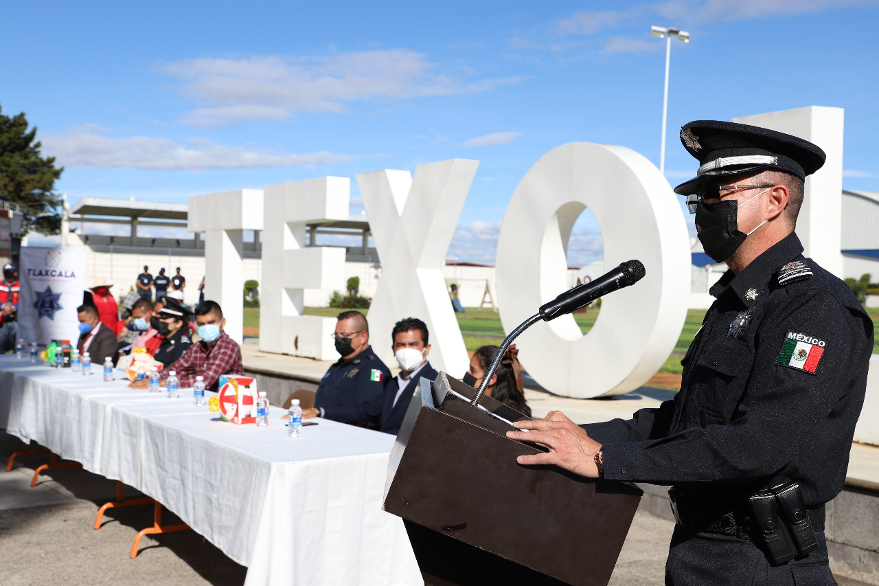 Realiza policía estatal de Tlaxcala jornada de prevención del delito en Texóloc