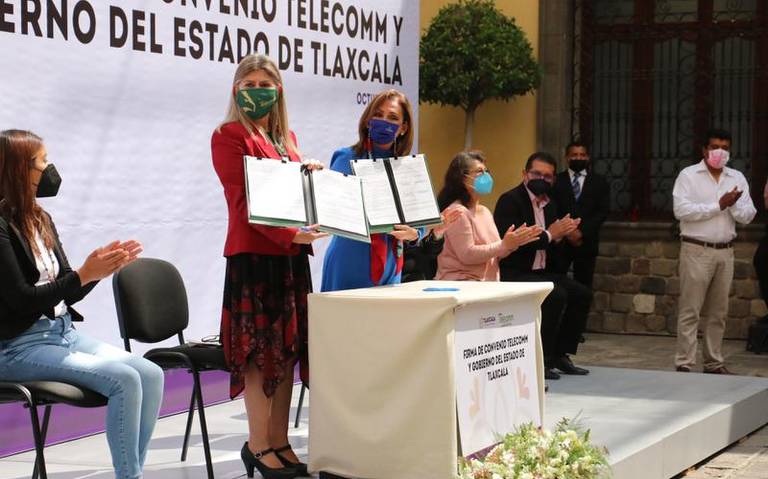 Telecomm firma acuerdo con la gobernadora de Tlaxcala