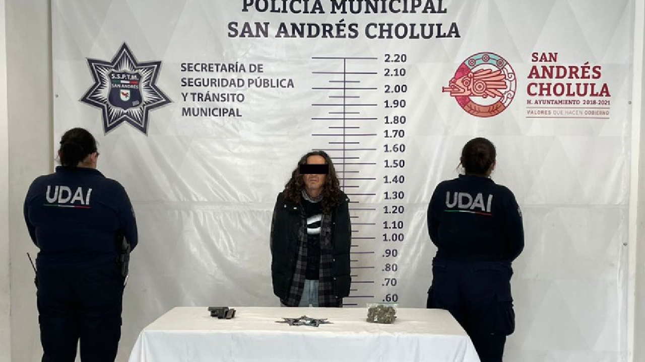 En San Andrés Cholula es detenida una persona por presuntos delitos contra la salud 
