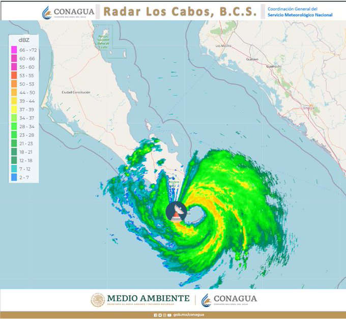 'Olaf' toca tierra en Los Cabos, Baja California Sur
