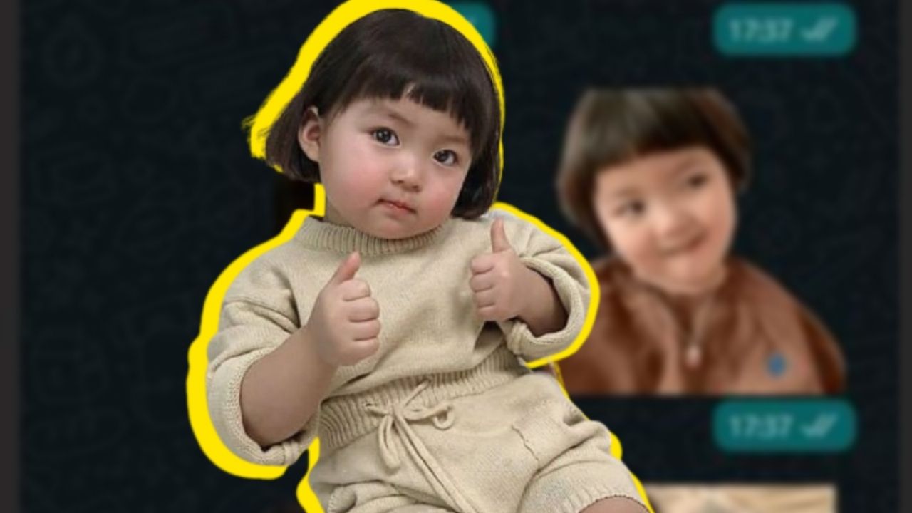 ¿Será el fin de los stickers de la niña coreana?; mamá prohíbe el uso de su imagen