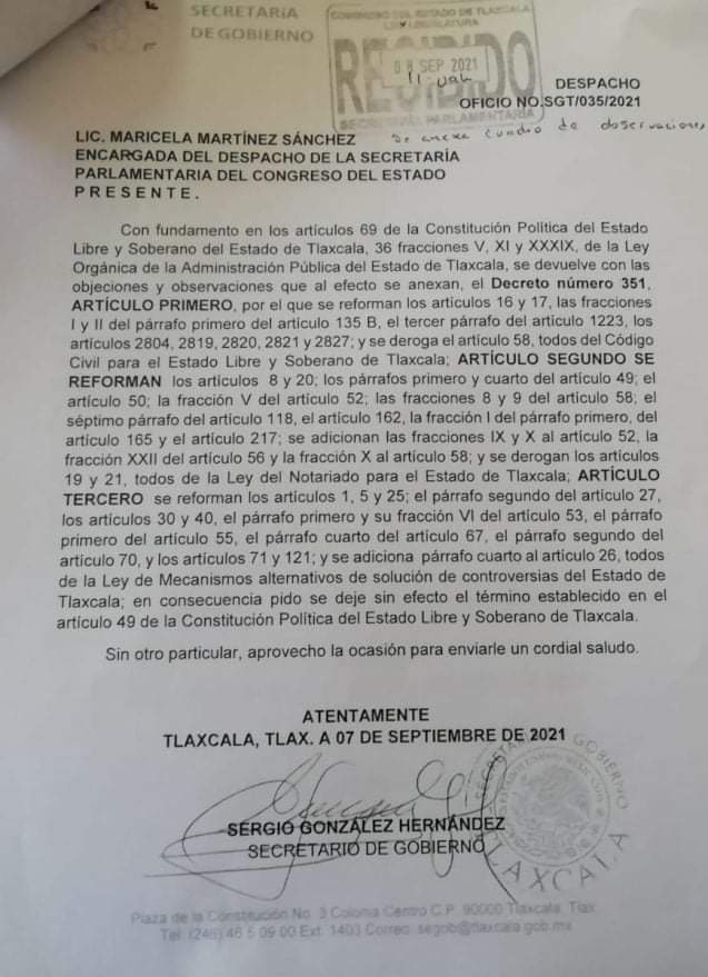 Veta Lorena Cuéllar reforma a ley de Notariado público
