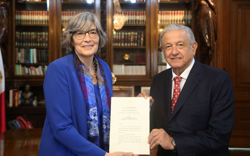 El presidente Andrés Manuel recibió cartas credenciales de 10 embajadores