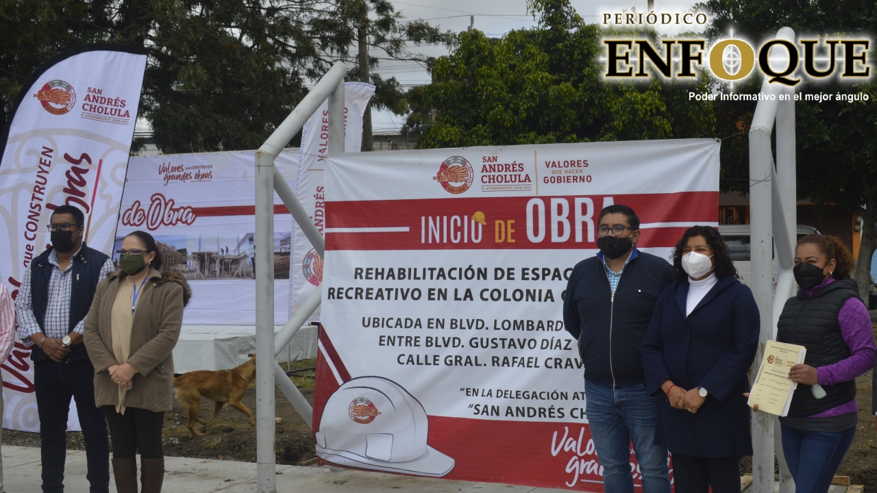 Ayuntamiento de San Andrés Cholula dio inicio a la remodelación del Parque Gobernadores