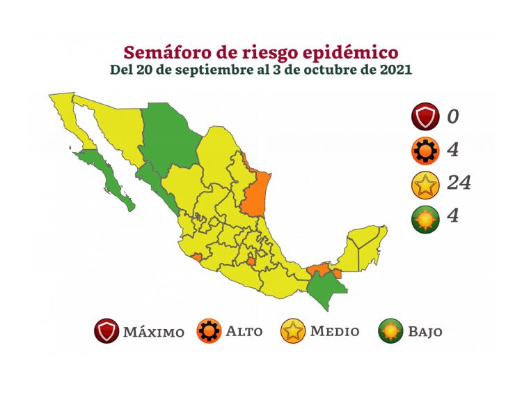 Secretaría de Salud Federal ubica a Tlaxcala en semáforo epidemiológico amarillo
