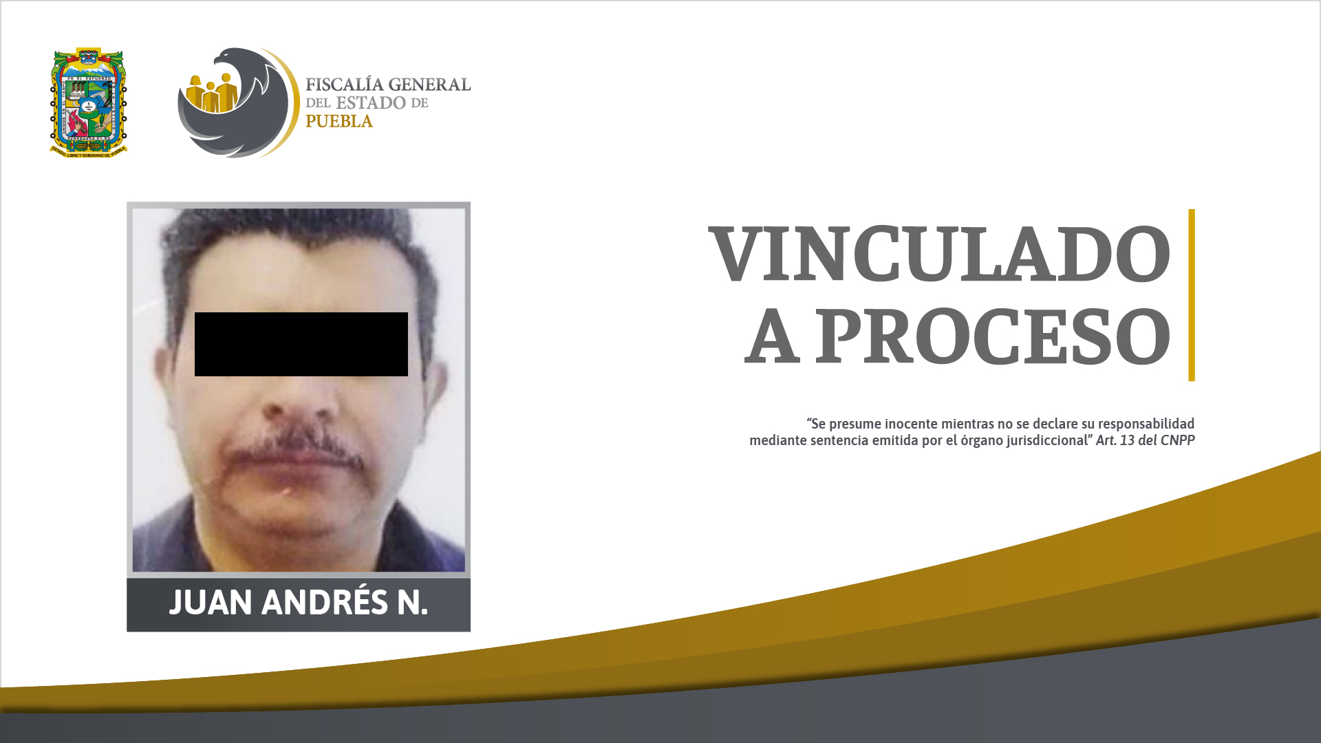 Juan Andrés N. en prisión por su presunta responsabilidad en homicidio de adolescente en Huauchinango