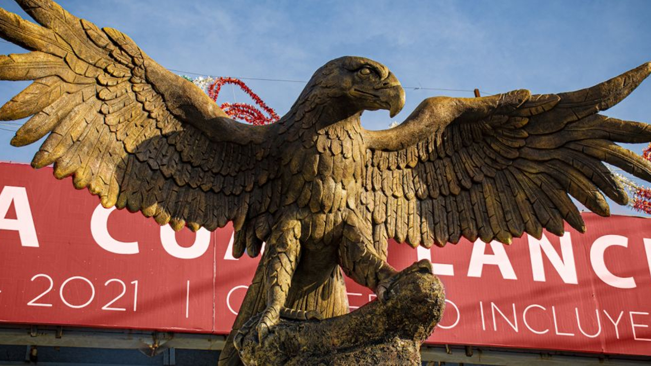 Ayuntamiento de Cuautlancingo inaugura la escultura “Águila que se Posa a Beber Agua”