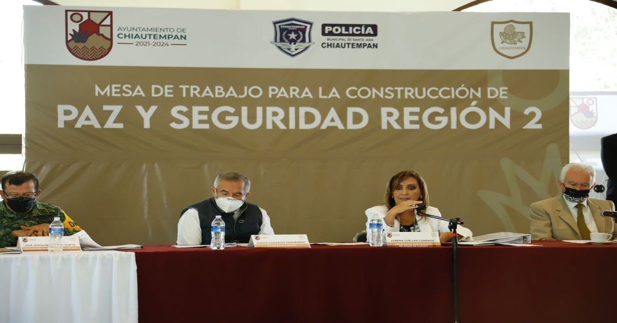 Encabeza Lorena Cuéllar mesa de trabajo para la construcción de paz y seguridad región II