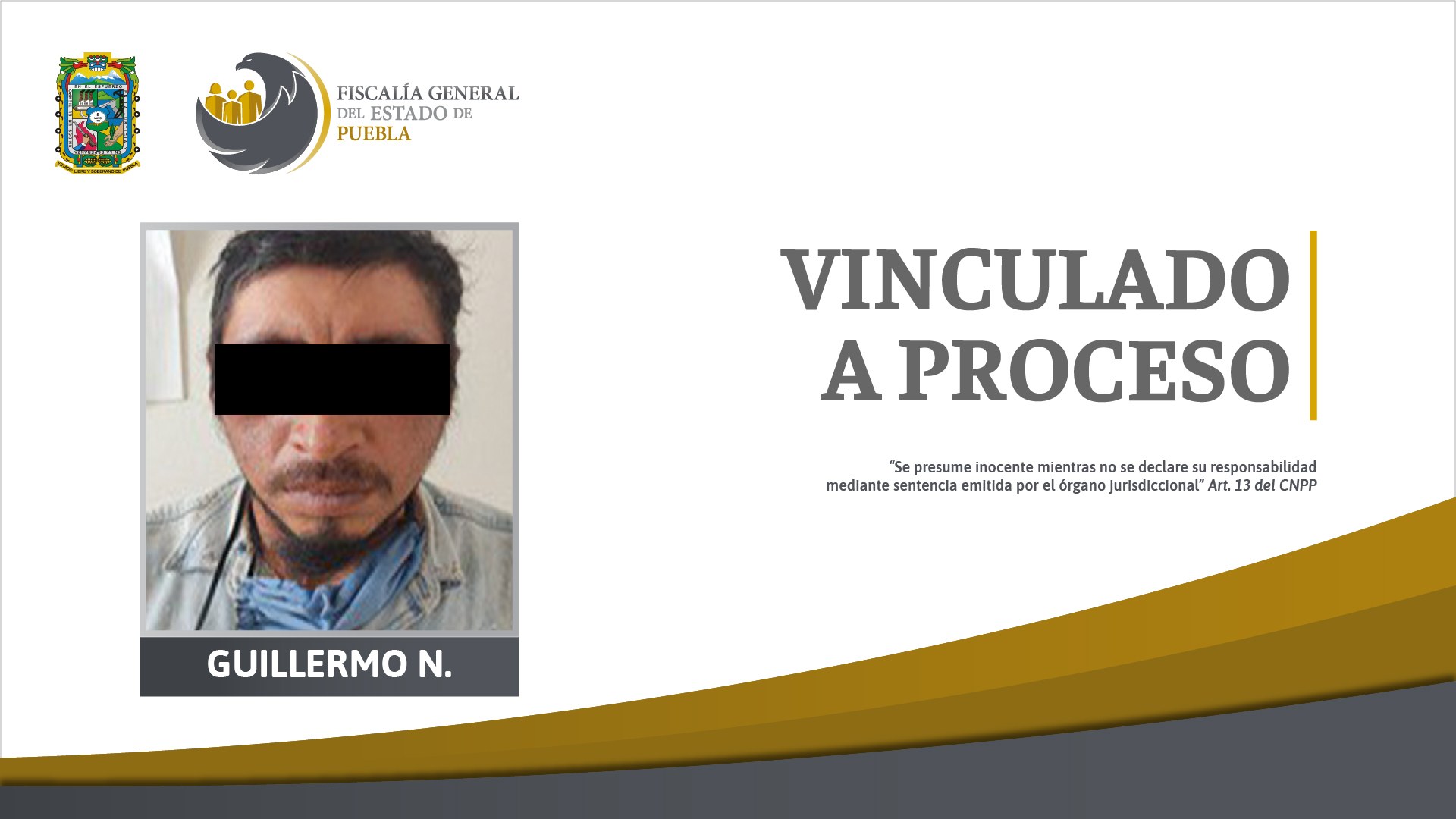 Guillermo N. vinculado a proceso por homicidio de una mujer en riña