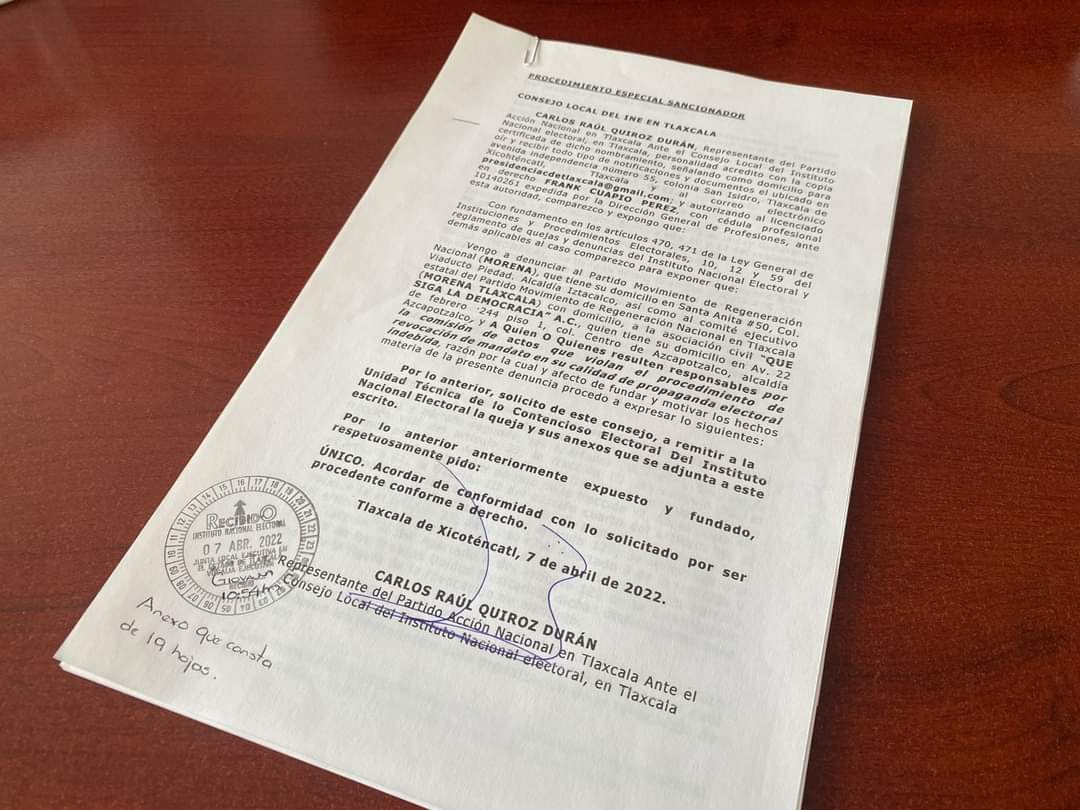 Denuncia PAN a Morena por propaganda indebida durante RM