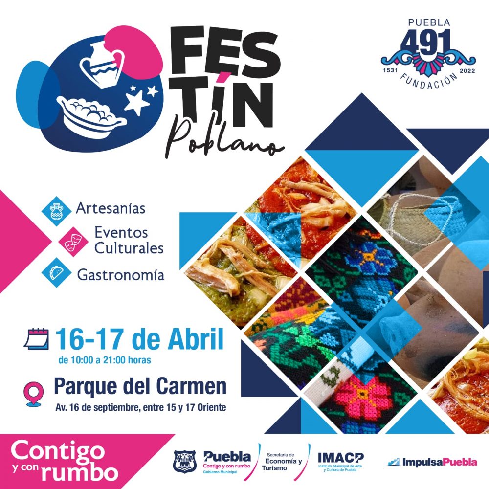 Habrá “Festin Poblano” este sábado y domingo en el Parque del Carmen