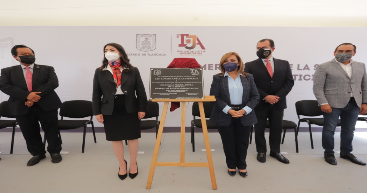 Gobernadora Lorena Cuéllar colocó la primera piedra de la sede oficial del TJA