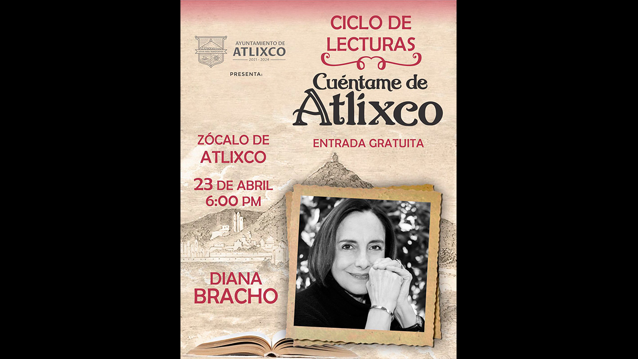 La actriz Diana Bracho celebrará día internacional del libro en Atlixco
