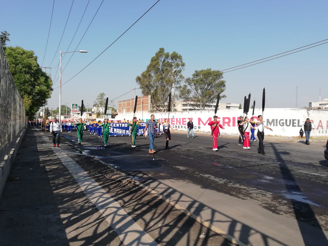 Esta mañana se realizó el pase de revista para el desfile de 5 mayo en Puebla