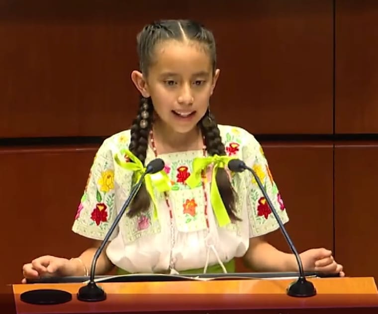 Participó niña impulsora de Tlaxcala en Sesión Solemne Del Senado De La República