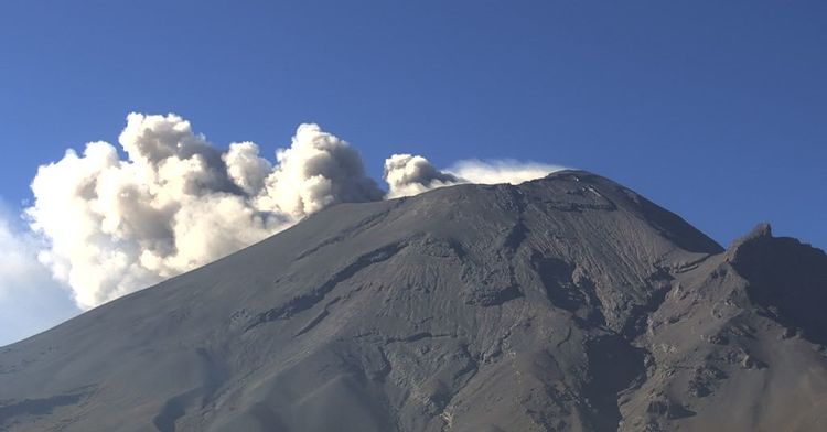 Posible caída de ceniza en la zona sur del estado por exhalación del Popocatépetl