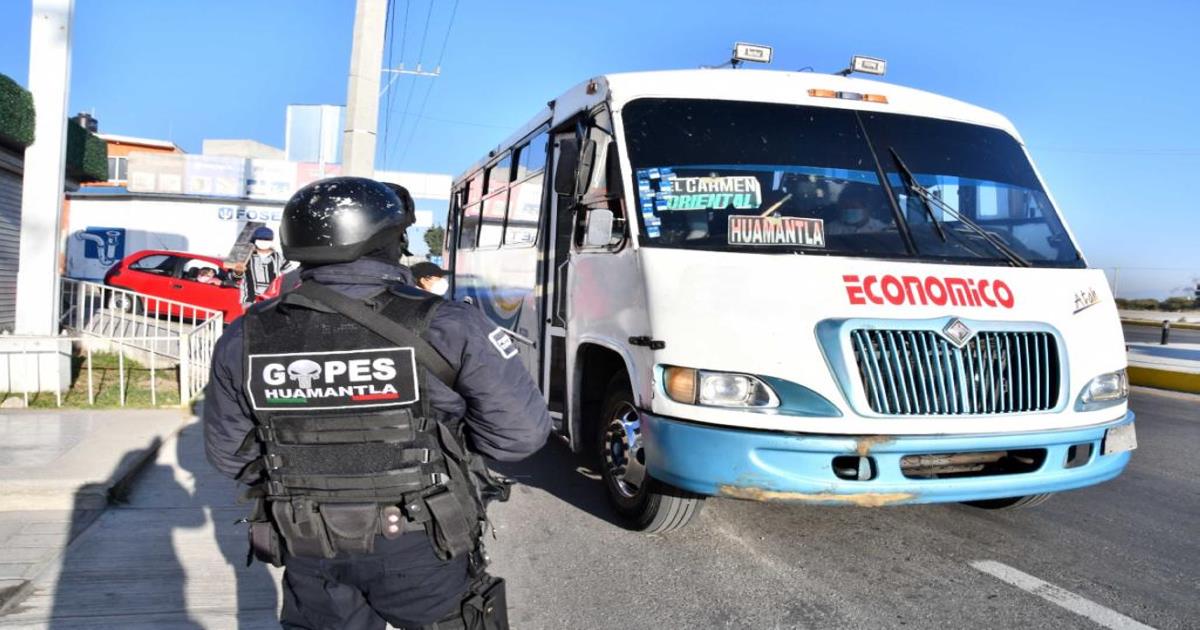 Implementa Dirección de Seguridad Pública de Huamantla operativo “Transporte Seguro”