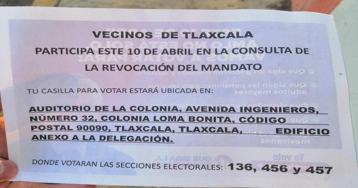 Intensifican en Tlaxcala campaña a favor de Revocación de Mandato