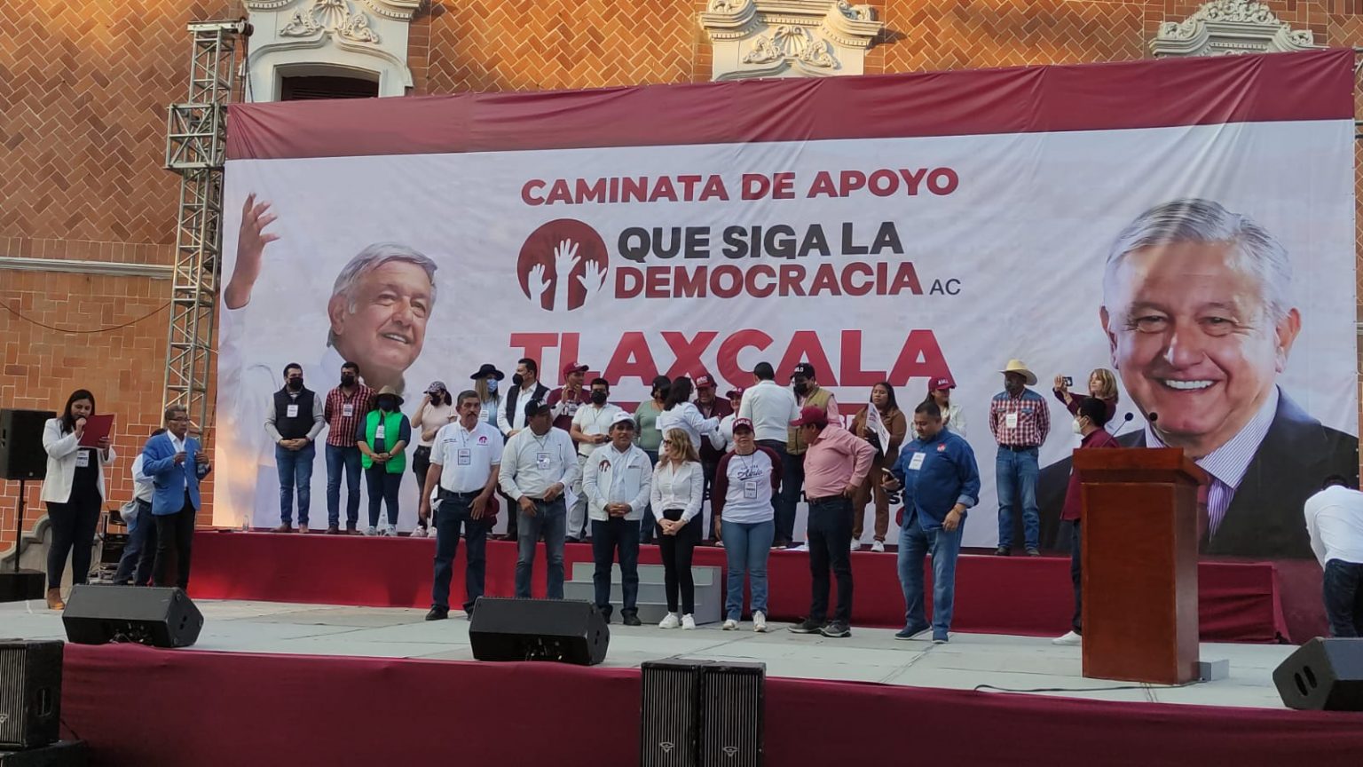 Marcha en apoyo a AMLO se lleva a cabo en Tlaxcala