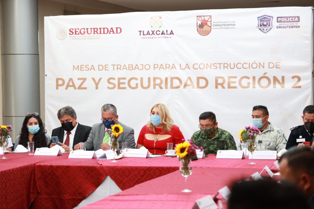 Chiautempan fue sede de la Mesa de Trabajo de Seguridad Región II