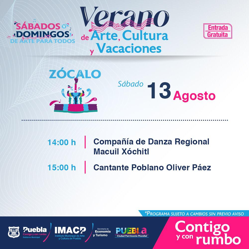 Conoce la cartelera noches de fin de semana musicales en el centro histórico de Puebla