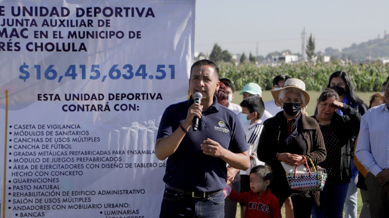 Inician con la construcción de una Unidad Deportiva en San Rafael Comac