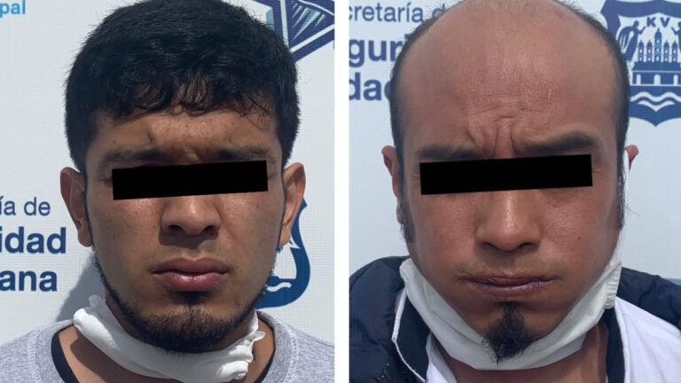 Dos sujetos fueron detenidos por asaltar a un pasajero de la ruta Amozoc