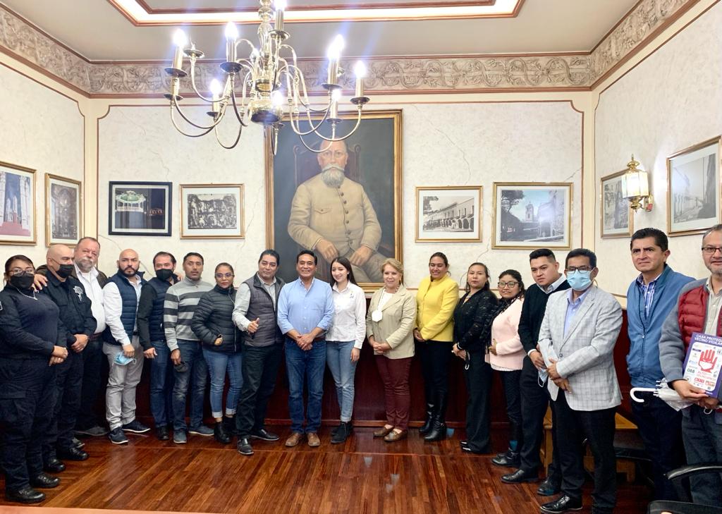 Ayuntamiento y sector empresarial de Tlaxcala trabajan para mejorar la seguridad de Tlaxcala