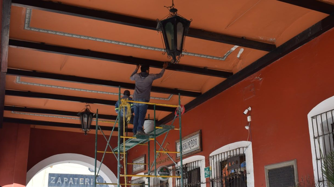 El Gobierno de Cholula espera tener lista la rehabilitación de los Portales para el mes de septiembre