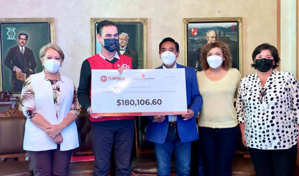 Ayuntamiento de Tlaxcala realiza donativo a la Cruz Roja Mexicana 