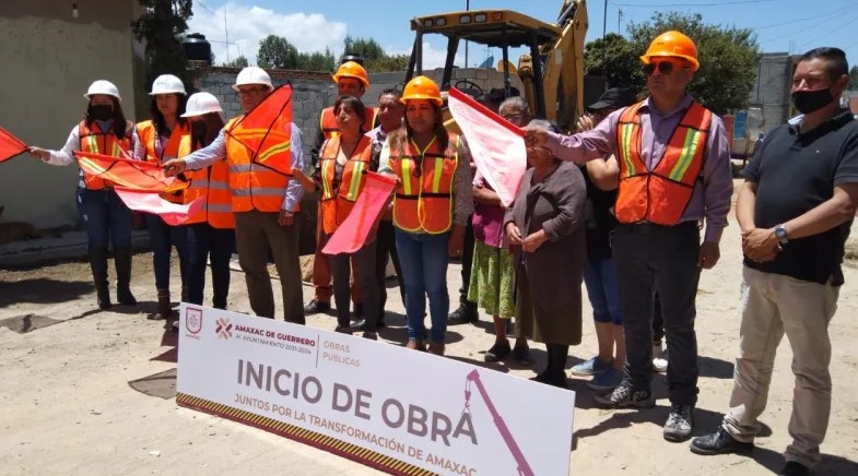 Inicia desarrollo de obra de adoquinamiento en el municipio de Amaxac de Guerrero